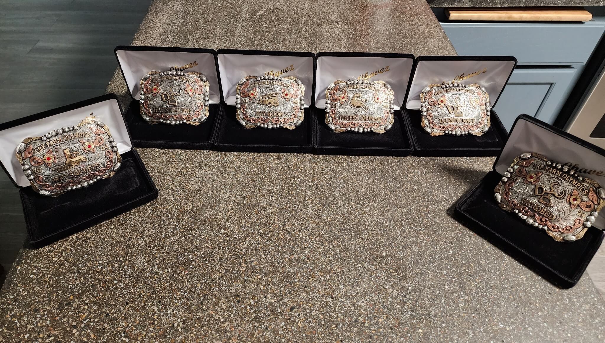2024 Farm Olympics belt buckle awards
